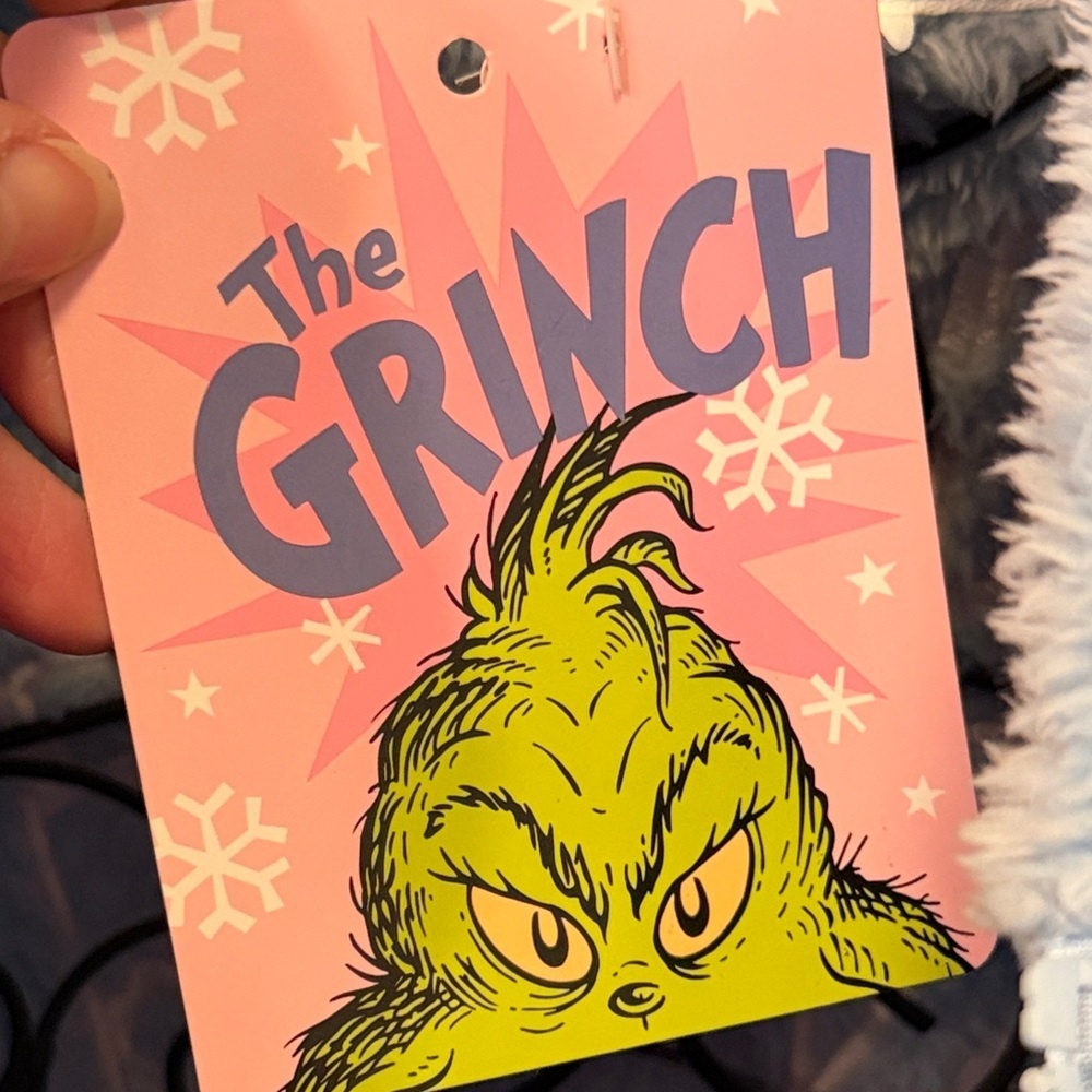 ✅✅✅BOGOHO ✅✅✅Baby Blue Dr. Seuss GrinchFuzzy Hoodie with Character Patch-Medium - Picture 12 of 12